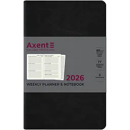 Щотижневик Axent 2026 Partner City Soft 125 x 195 мм чорний (8521-26-01-A) - мініатюра 2