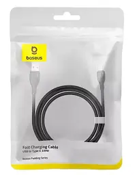 Кабель Baseus Pudding Series Fast Charging Cable USB to Type-C 100W 2m P10355703111-01 Black - мініатюра 6