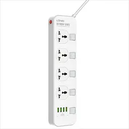 Мережевий продовжувач LDNIO SC4408 (4 х розетки 4 х USB) 2 м - мініатюра 2