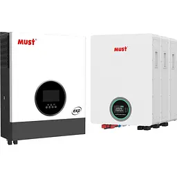 Система зберігання енергії Must PH19-10048 EXP 10kW + 3 АКБ LP16-48100 15.3kWh (51.2V/100Ah/5120Wh) [174056]