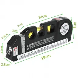 Лазерний рівень з рулеткою FIXIT Laser Level PRO 3 3-в-1, з лінійкою, 2.5 м, на батарейках - мініатюра 7