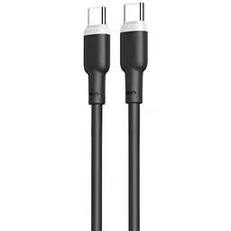 USB Кабель XO NB208B Type-C-Type-C Liquid Silicone 60W 5A 1.0m Чорний