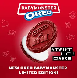 Печиво Oreo BabyMonster Red Sandwich Cookies with Marshmallow 110.4г - мініатюра 2
