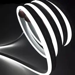LED Стрічка гнучка силікон 12v 50 см Білий Неон (бічне свічення 12 мм 6 мм)