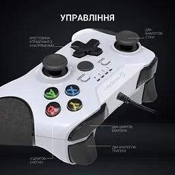 Геймпад GamePro дротовий білий (MG450W) - мініатюра 7