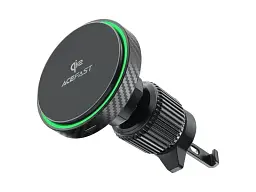 Автомобільний тримач для смартфона Acefast D33 Qi2 magnetic wireless charging car holder for air vent Black (6974316280293)