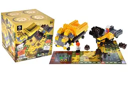Конструктор блоковий QB300-204 "Block&Steps: Мегабудівник" + ходилка та меморі гра 3в1, 125дет. qbee