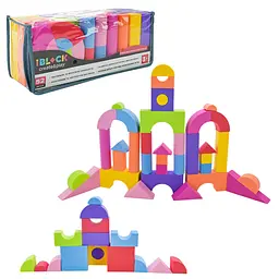 М'який розвивальний конструктор Create&play з EVA-піни, 52 деталі в сумці (PL89801)