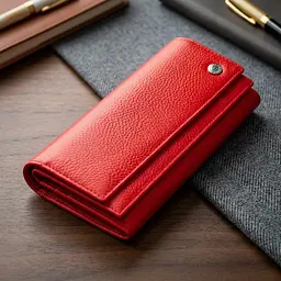 Яскравий жіночий гаманець на кнопці ST Leather 18954 червоний