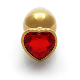 Металева анальна пробка з кристалом Ouch! Heart Gem - розмір M - мініатюра 3