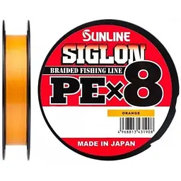 Шнур Sunline Siglon PE х8 150 m #1.5/0.209 mm 25lb/11.0 kg Помаранчевий (1013-1658.09.91)