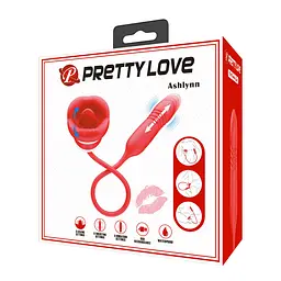 Вібростимулятор PRETTY LOVE Ashlynn, 5 функцій вібрації, 5 режимів поштовхів, 5 режимів лизання PRETTY LOVE BI-300075 100105 - мініатюра 3