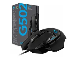 Миша комп'ютерна дротова ігрова Logitech G502 HERO з підсвічуванням / 11 програмованих кнопок / DPI 25600 / Чорний (910-005474) - мініатюра 8