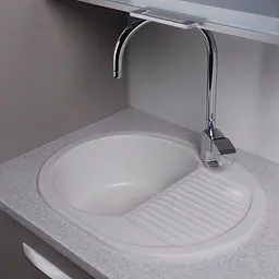 Кухонна мийка Fancy Marble Yuta білий 102060001 - мініатюра 2