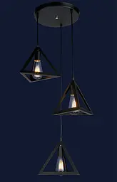 Люстра трикутної форми 3 плафона Levistella 7528873-3 BK