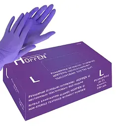 Нітрилові рукавички L Hoffen 50 пар HFN-12302L