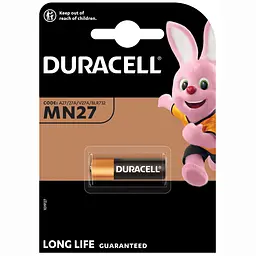 Спеціалізована лужна батарейка Duracell 12V MN27 A27/27A/V27A/8LR732 (706029) - мініатюра 2