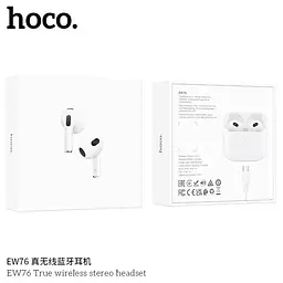 Бездротові навушники TWS Hoco EW76 |BT5.4, 300/30mAh, 150/4h, Type-C, AC6983| вкладиші white - мініатюра 7