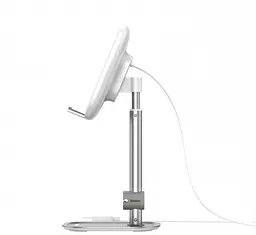 Настільний тримач для телефона Baseus Literary Youth Desktop Bracket (+Wireless Charging) Silver SUWY-D0S - мініатюра 2