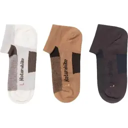Шкарпетки Naturehike NH21FS013 швидко висихаючі 3 пари, M, бежеві, коричневі, чорні - мініатюра 2
