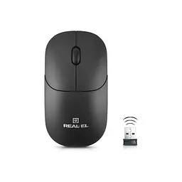 Мишка REAL-EL RM-313W Wireless Black (EL123200042) - мініатюра 7