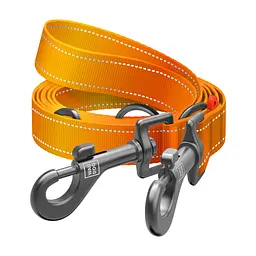 Повідець для собак WAUDOG Nylon Mono світловідбивний М помаранчевий (46484)
