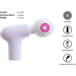 Кліторальний стимулятор Beau coeur Mini Massage Gun - мініатюра 5