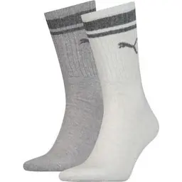 Шкарпетки Puma Crew Heritage Stripe Unisex 261058001-002 світло-сірий 43-46 (8718824801063) - мініатюра 3