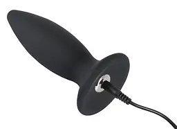 Анальна пробка Black Velvets Rechargeable Plug M 12.5 см (чорний) - мініатюра 3