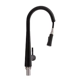 Змішувач для кухні Qtap Evicka з висувним виливом QTEVI9135103UB Black Matt, Чорний матовий - мініатюра 3