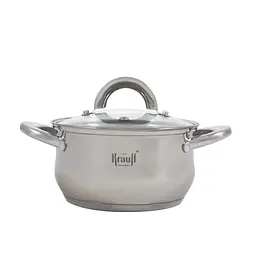 Каструля зі скляною кришкою Krauff Steil 26-238-076 4.5 л 22 см срібляста