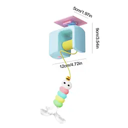 Іграшка для котів на присосці Pet Toy Ball 1490 - інтерактивна іграшка Pet Toy Ball 1490 для котів з автоматичним рухом в асортименті - мініатюра 5