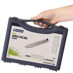 Кілочки Outwell Super U Peg Box 24 см 20 шт. Silver (650779) - мініатюра 2