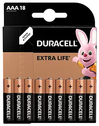 Лужні батарейки Duracell AAA, 18 шт. (6409627)