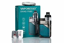 Под-система електронна сигарета Vaporesso Swag PX80 80 W Pod 4 ml Kit Gunmetal Grey (sn1605) - мініатюра 2