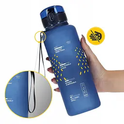 Пляшка для води 4FIZJO спортивна 1000 мл Blue (P-5905973403771) - мініатюра 3