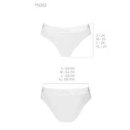 Трусики з прозорою вставкою Passion PS002 PANTIES XL, white - мініатюра 5