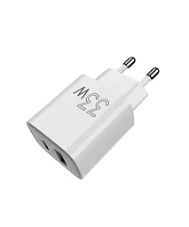 Мережевий зарядний пристрій Sigma mobile X-power 33W GaN, PD, QC (1xUSB-C + 1xUSB-A) Білий (PS33-01) - мініатюра 7
