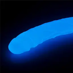 Двосторонній фалоімітатор Lumino Play 37 см синій - мініатюра 7