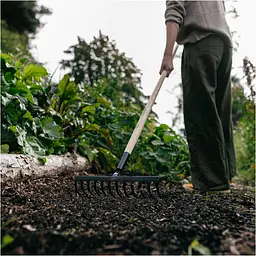 Граблі Fiskars Solid з дерев'яною ручкою на 12 зубців (1014811) - мініатюра 3