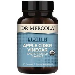 Органічний ферментований Яблучний оцет і Кайенский перець Dr. Mercola Organic Fermented Apple Cider Vinegar and Cayenne 30 капсул