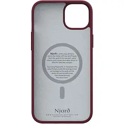 Чохол-накладка Njord Suede MagSafe Case Red для iPhone 15 (NA51SU11) - мініатюра 5