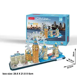 Пазл 3D CubicFun City Line London, 107 елементів (MC253h) - мініатюра 4