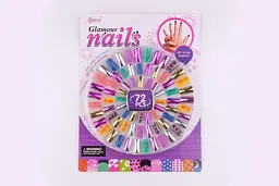Набір декоративних накладних нігтів Glamour nails, 72 елементи (C3456)