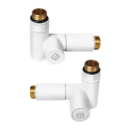 Комплект дизайн кранів під ТЕН Ideale Senso 1/2”x1/2” білий, Білий - мініатюра 3