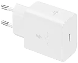 Мережевий зарядний пристрій Samsung 45W Compact Power Adapter (w C to C Cable) EP-T4511XWEGEU Білий (7194664)