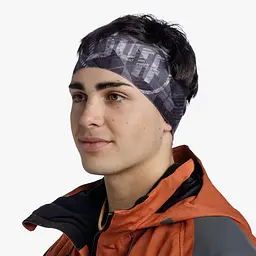 Пов'язка на голову Buff Thermonet Headband, Bardeen Micor Graphite - мініатюра 3