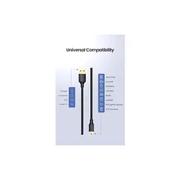 Дата кабель USB 2.0 AM to Mini 5P 1.0m US132 black Ugreen (10355) - мініатюра 3