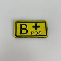 Шеврон на липучці 3 група крові B + POS ЗСУ 7432 5х2,5 см