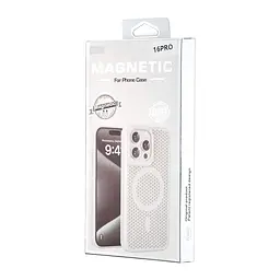 Чохол Silicone Cooling Сase with MagSafe iPhone 16 Pro White - мініатюра 2